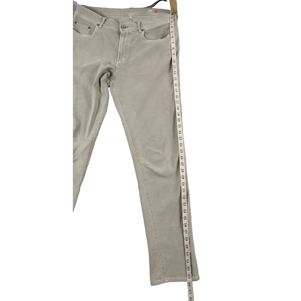 Faherty Stretch Terry 5 Pocket Pants Men's Size 35x33 MBC0020-FOL Faded Olive - Picture 15 of 16